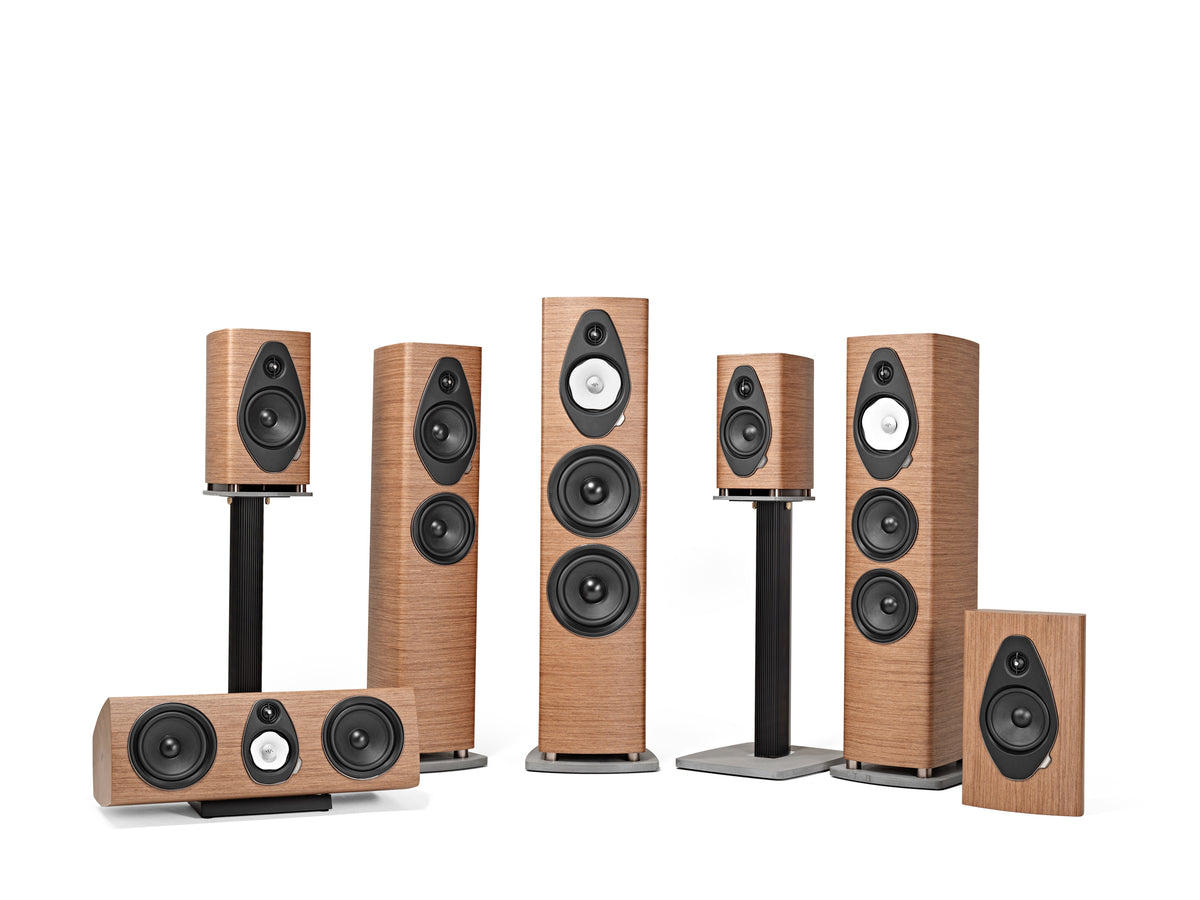 Sonus faber Sonetto G2 speaker family in Walnut