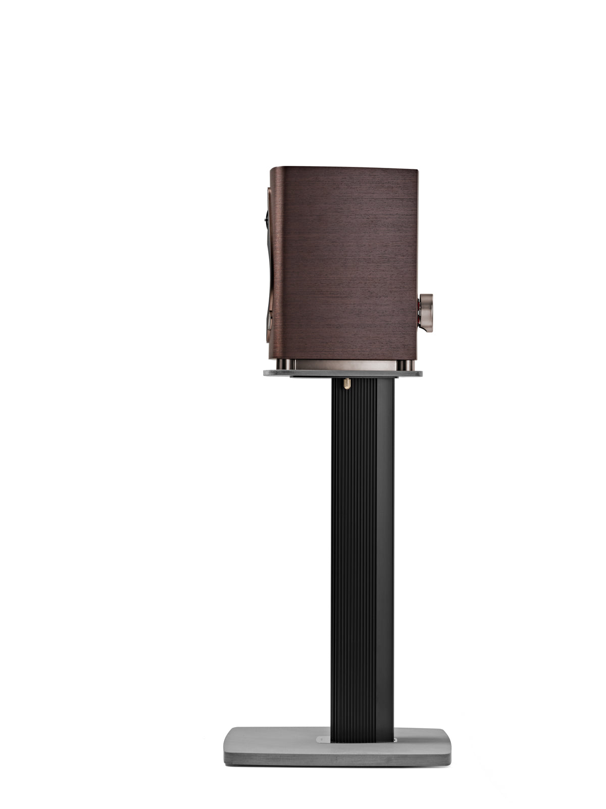 Sonus faber Sonetto I G2 in Wenge on optional Sonetto Stand, side and rear connection view