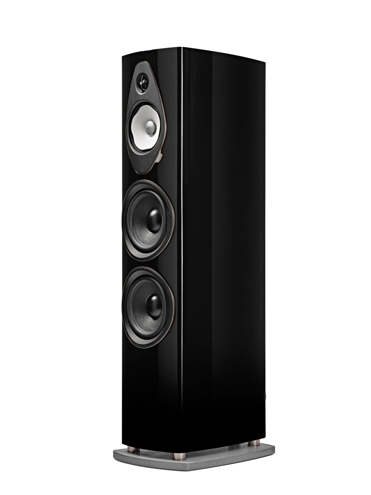 Sonus faber Sonetto VIII G2 in Black three-quarter view