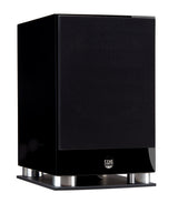 Fyne Audio F500SP in Piano Gloss Black with grille on