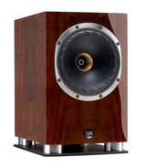 Fyne Audio F500SP in Piano Gloss Walnut with grille removed