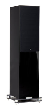 Fyne Audio F502SP in Piano Gloss Black with grille on