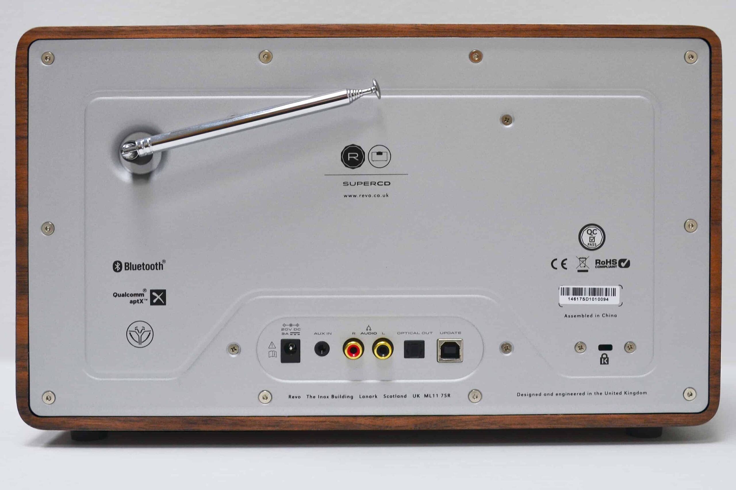 Revo Technologies SuperCD – Lettore CD Verticale, DAB+/FM, Radio Internet Wi-Fi, Bluetooth AptX, Spotify Connect E Multiroom