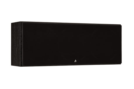 Fyne Audio F500S LCR speaker in Black Oak with grille on