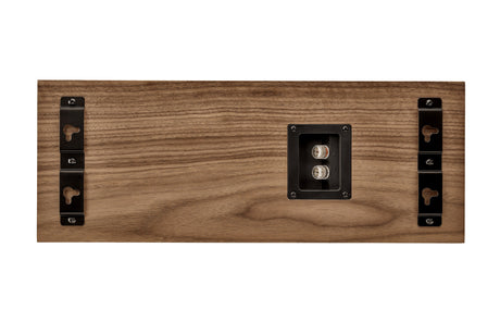 Rear view of Fyne Audio F500S LCR speaker in Natural Walnut