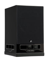Fyne Audio F500S bookshelf speaker in Piano Gloss Black with grille on