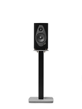 Sonus faber Sonetto I G2 in Black on optional Sonetto Stand, front view
