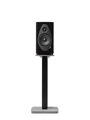Sonus faber Sonetto II G2 in Black on optional Sonetto G2 stand, front view