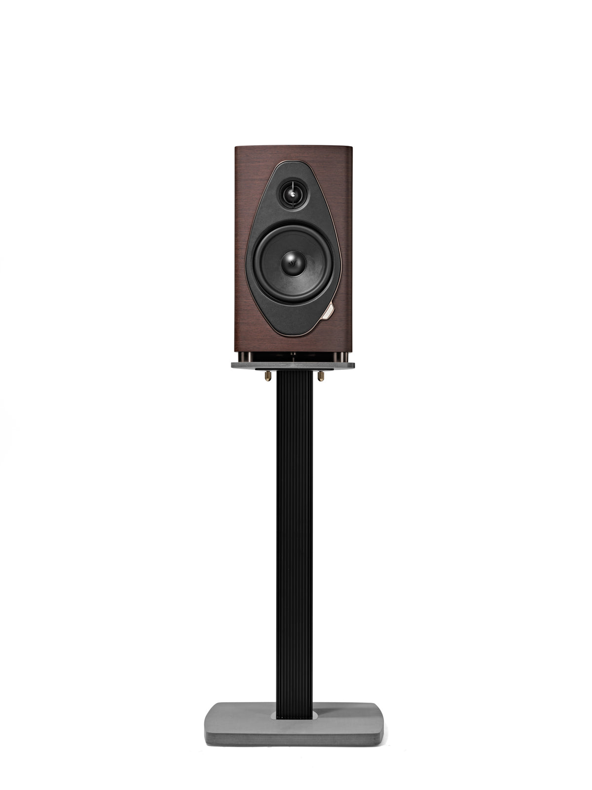 Sonus faber Sonetto II G2 in Wenge on optional Sonetto G2 stand, front view