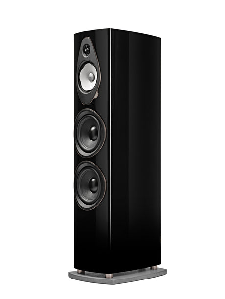 Sonus faber Sonetto VIII G2 in Black three-quarter view